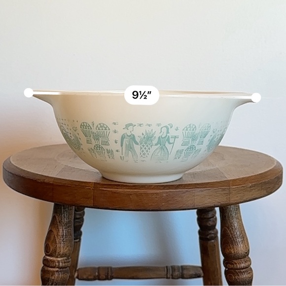 Vintage Pyrex 442 Amish Butterprint Cinderella 1.5 QT White Mixing Bowl Fading - Picture 13 of 16